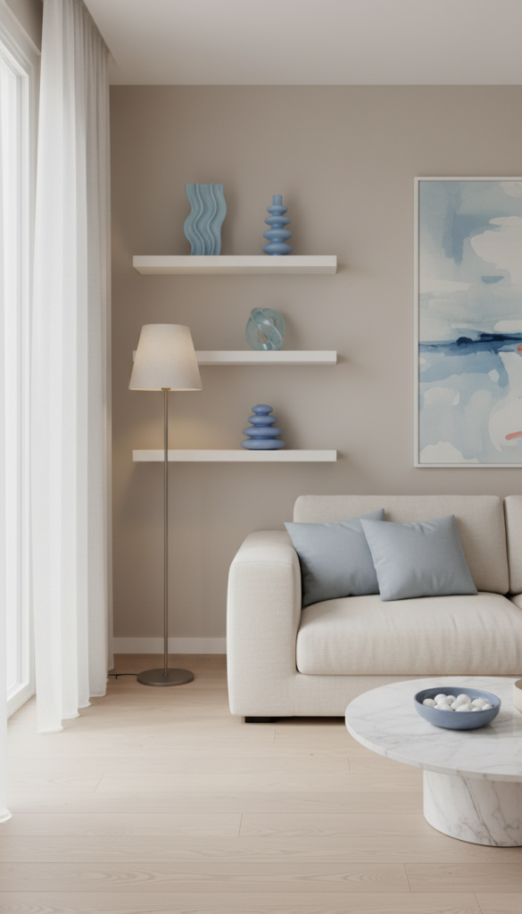 Minimal Blue Decorative Objects