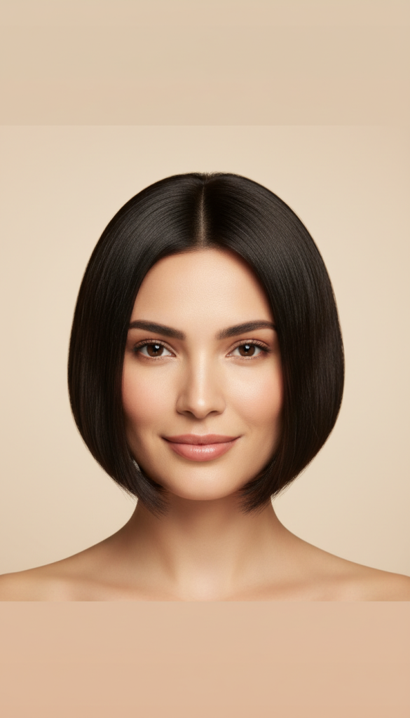 Modern Blunt Bob with Subtle Volume
