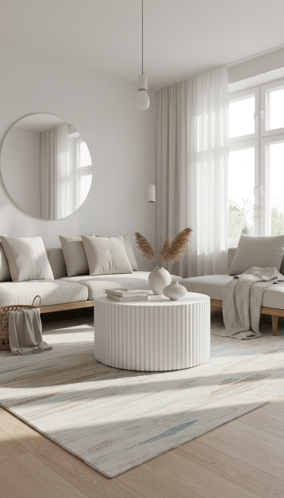 Modern White Fluted Coffee Table IKEA Hack