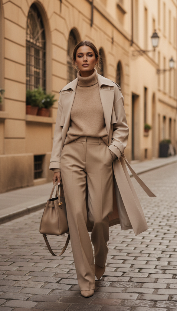 Monochrome Beige Ensemble