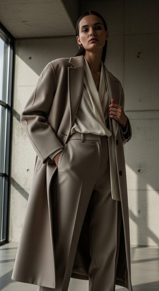 Neutral Outerwear as the Statement Piece