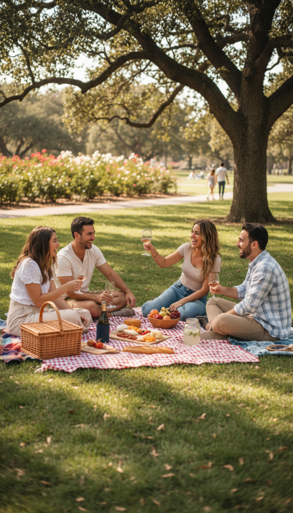 Outdoor Picnic Gingham Tablecloth Style