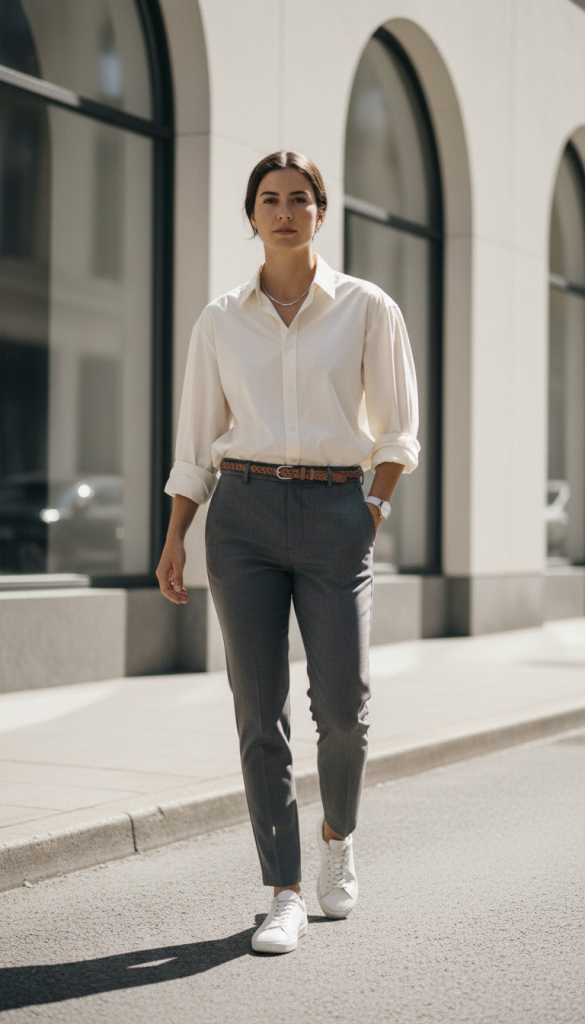 Oversized Shirt with Slim Pants