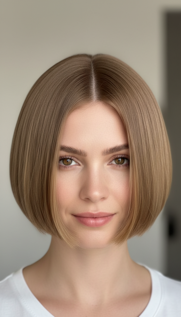 Polished Blunt Bob for Fine Hair