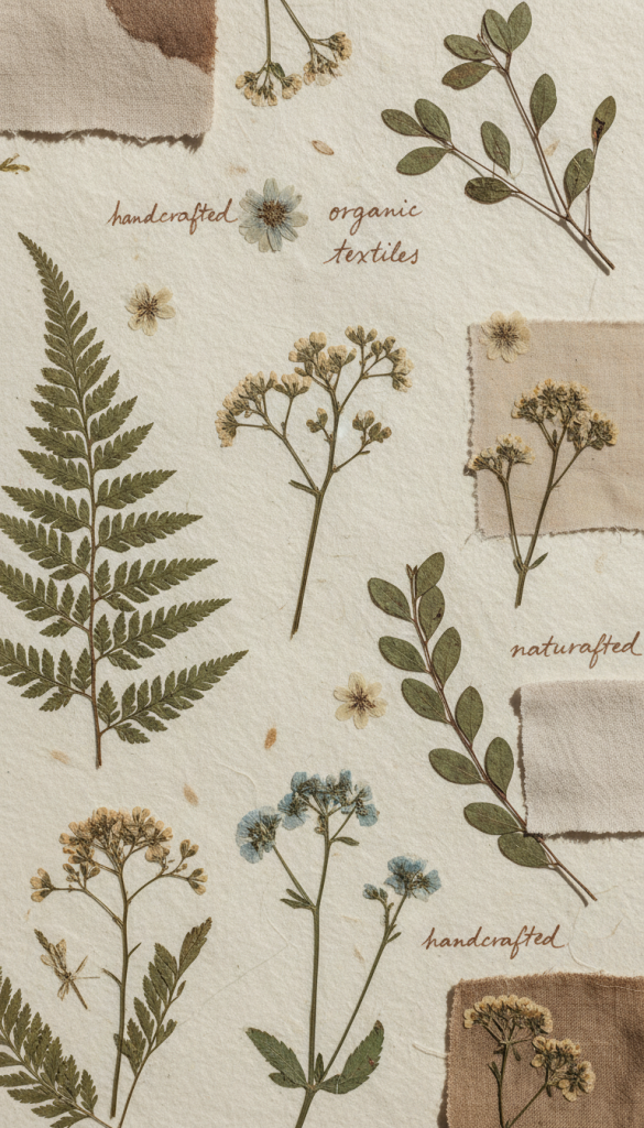 Pressed Botanical Paper Background