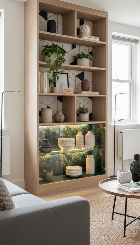 Renter-Friendly Wallpapered Furniture Backing