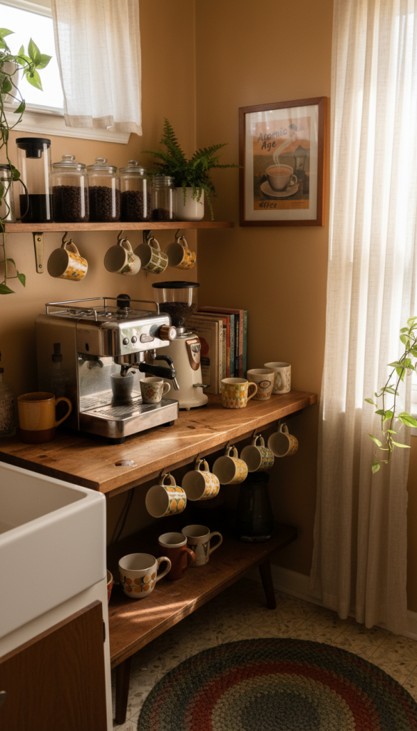 Retro-Inspired Coffee Station Setup