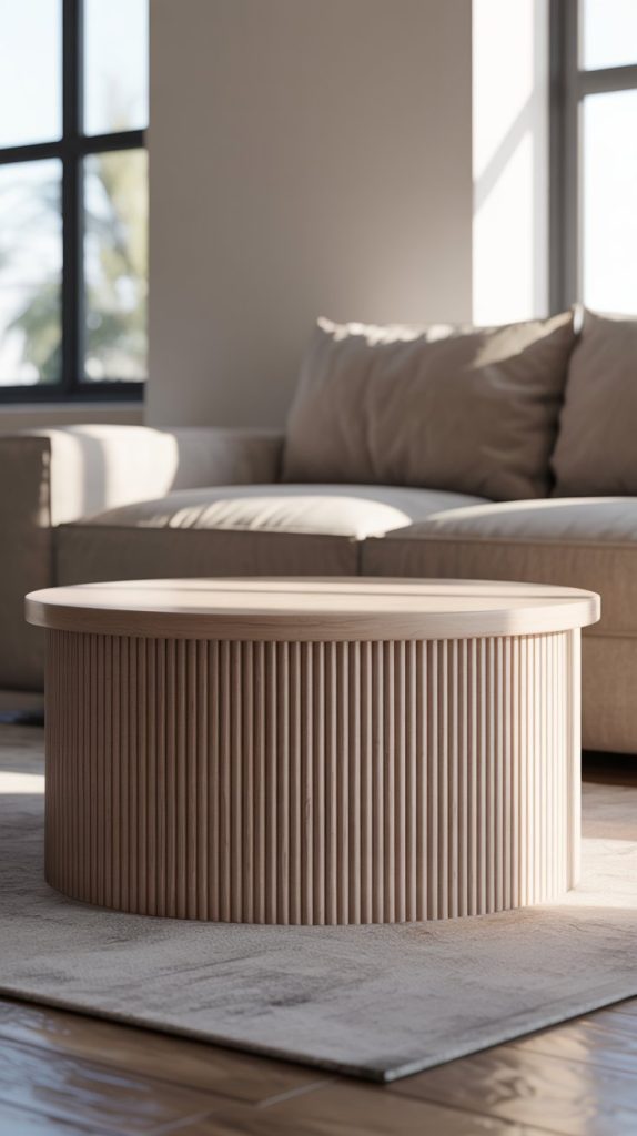 Round Fluted Coffee Table IKEA Hack