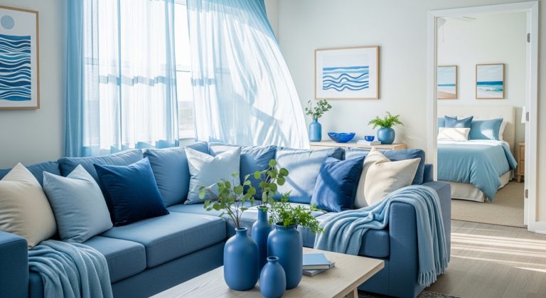 Serene Blue Apartment Decor Ideas for Summer