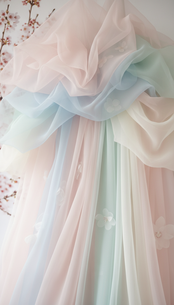 Sheer Fabric Overlay Background