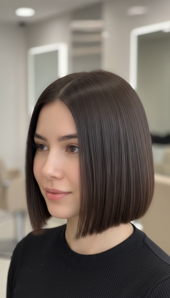 Shoulder-Length Blunt Bob