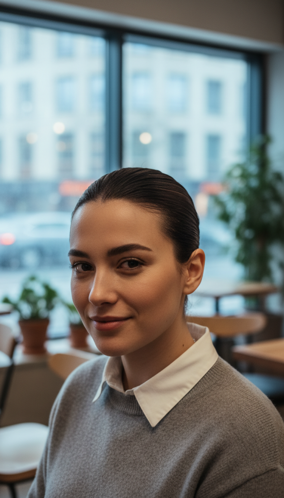 Sleek Low Bun Hairstyle