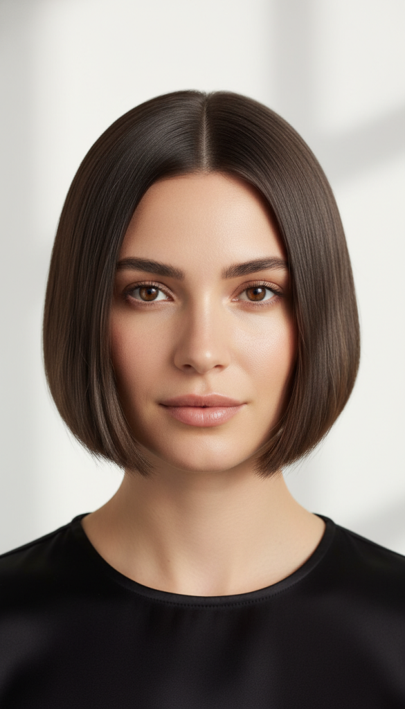 Sleek Straight Blunt Bob