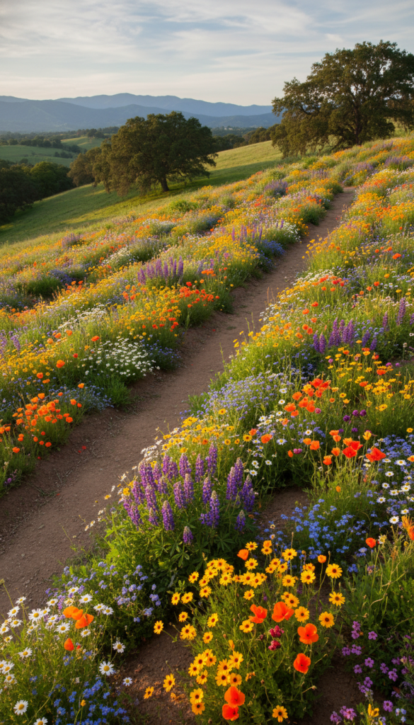 Sloped Meadow Garden Layout