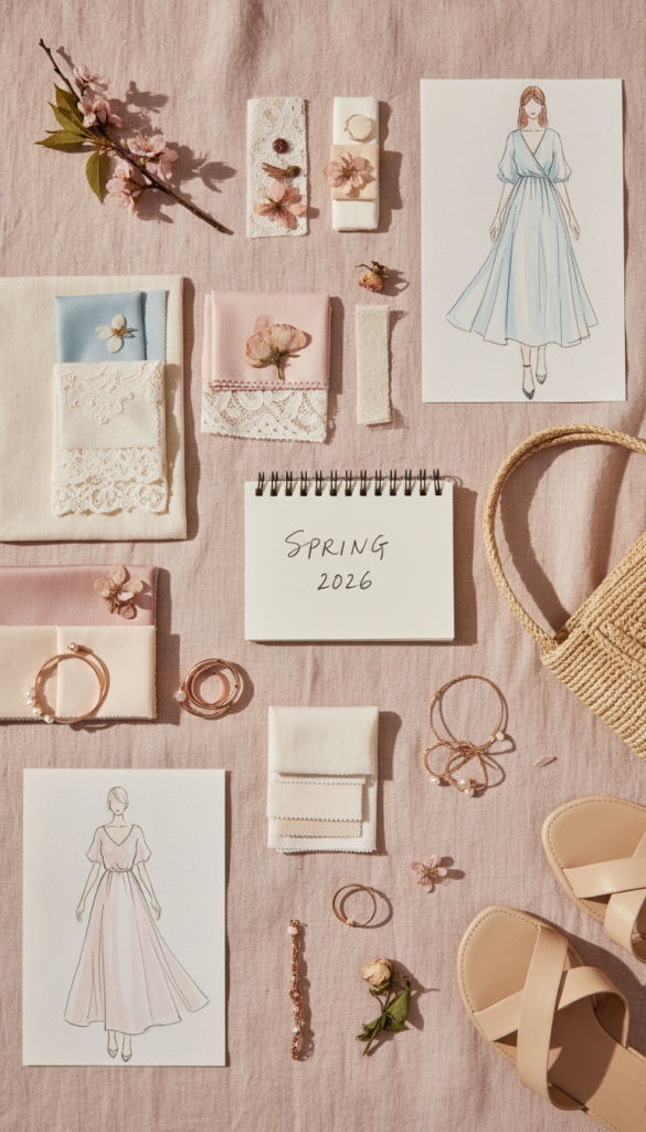 Soft Blush Linen Texture