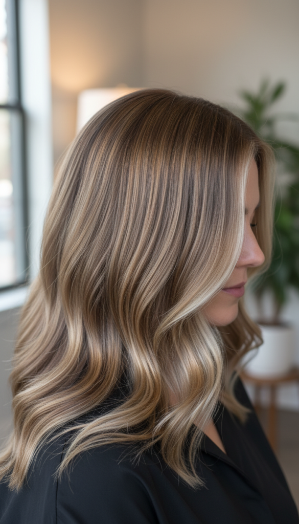 Soft Neutral Color Block Hair