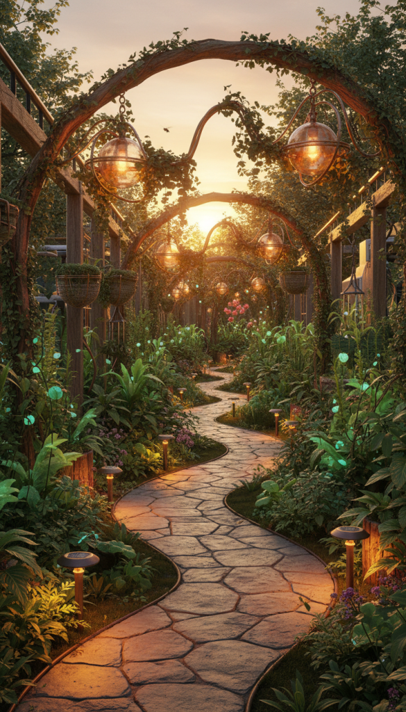 Solar-Powered Pathway Lighting