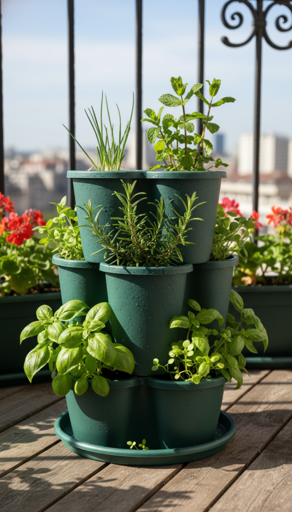 Stackable Vertical Herb Planter System