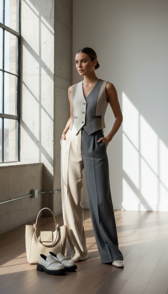 Structured Vest with Tailored Pants