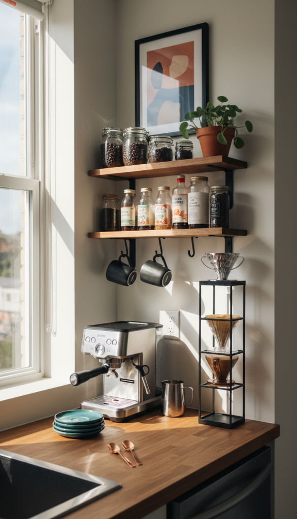 Tiny Space Quirky Coffee Station