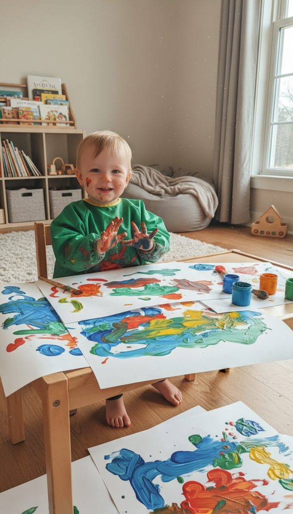 Toddler Art and Painting Station