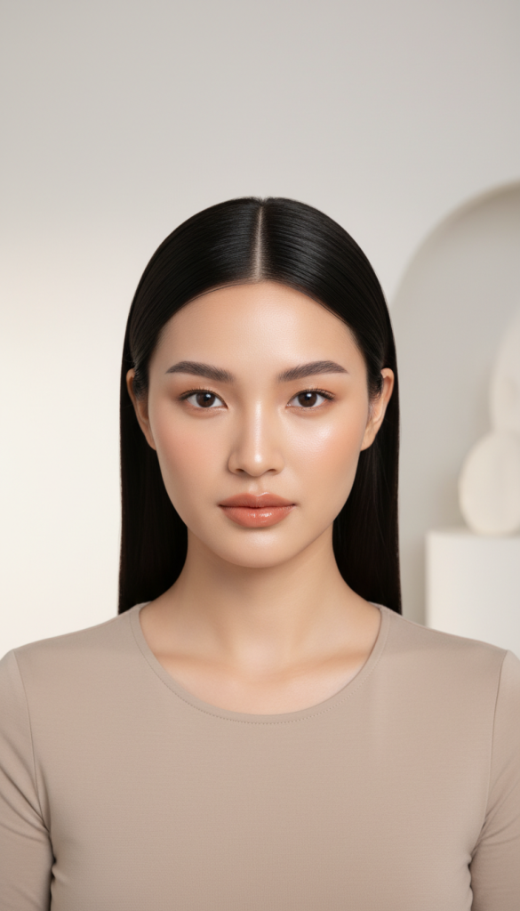 Try a Sleek Middle Part