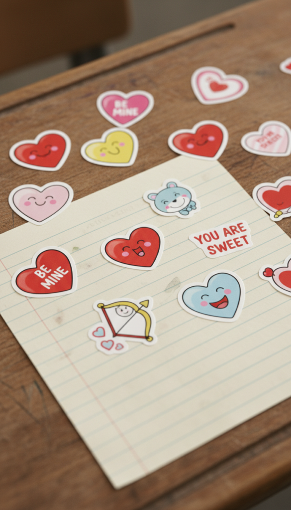 Valentine-Themed Stickers