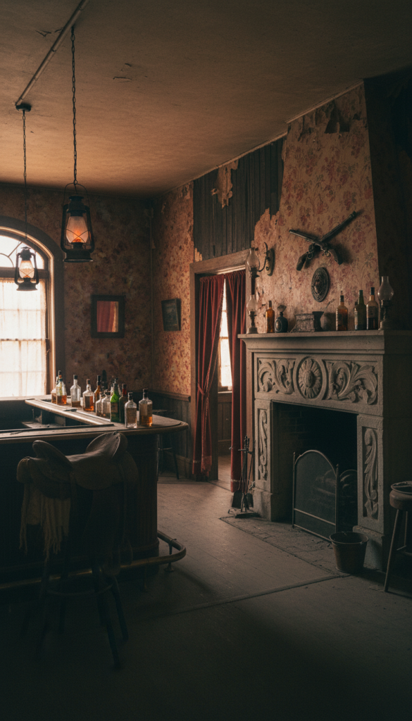 Vintage Saloon Interior Backdrop