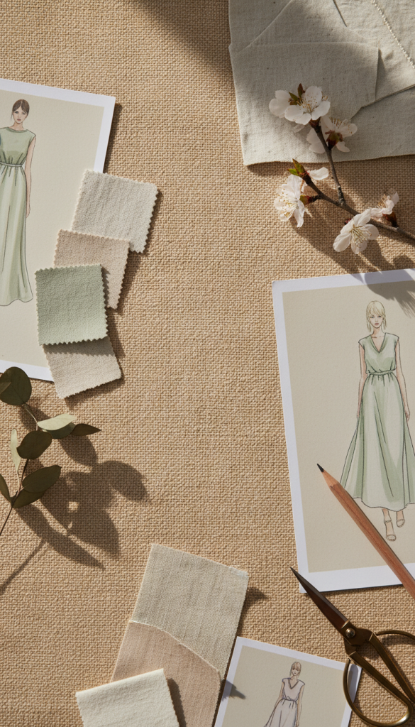 Warm Beige Canvas Fabric