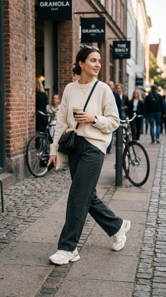 Chunky Sneakers With Minimal Outfits