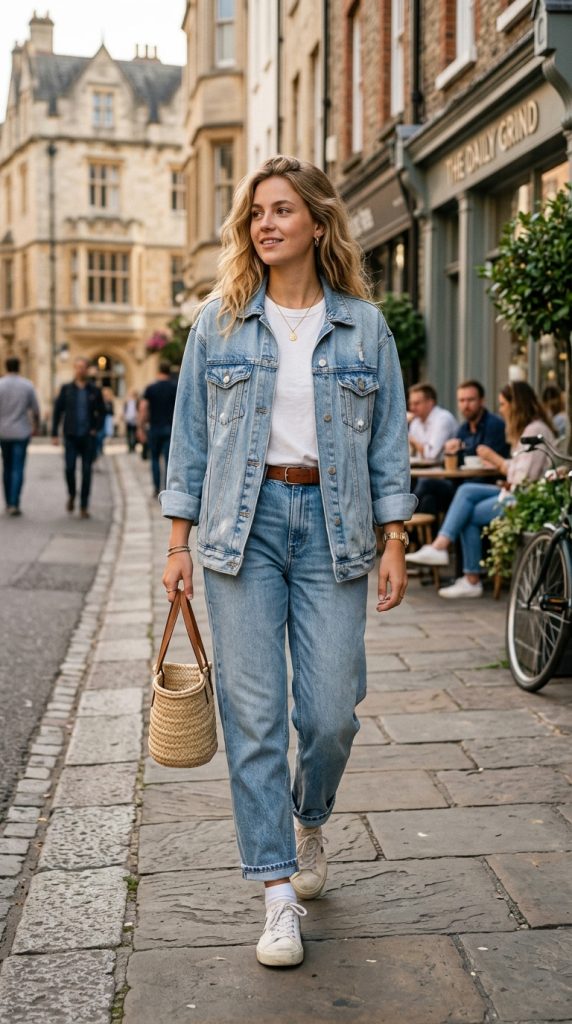 Denim on Denim With Soft Tones