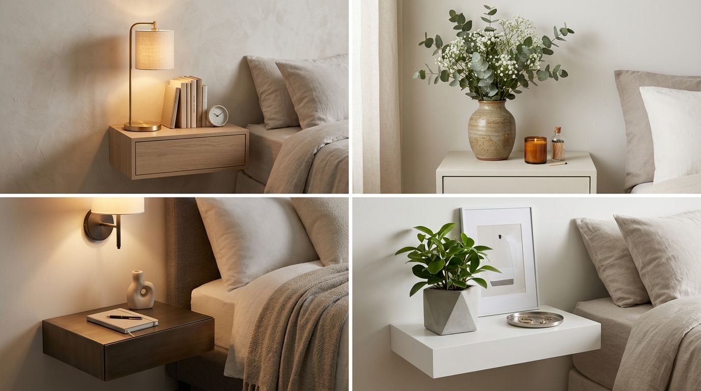 Floating Nightstand Styling Ideas
