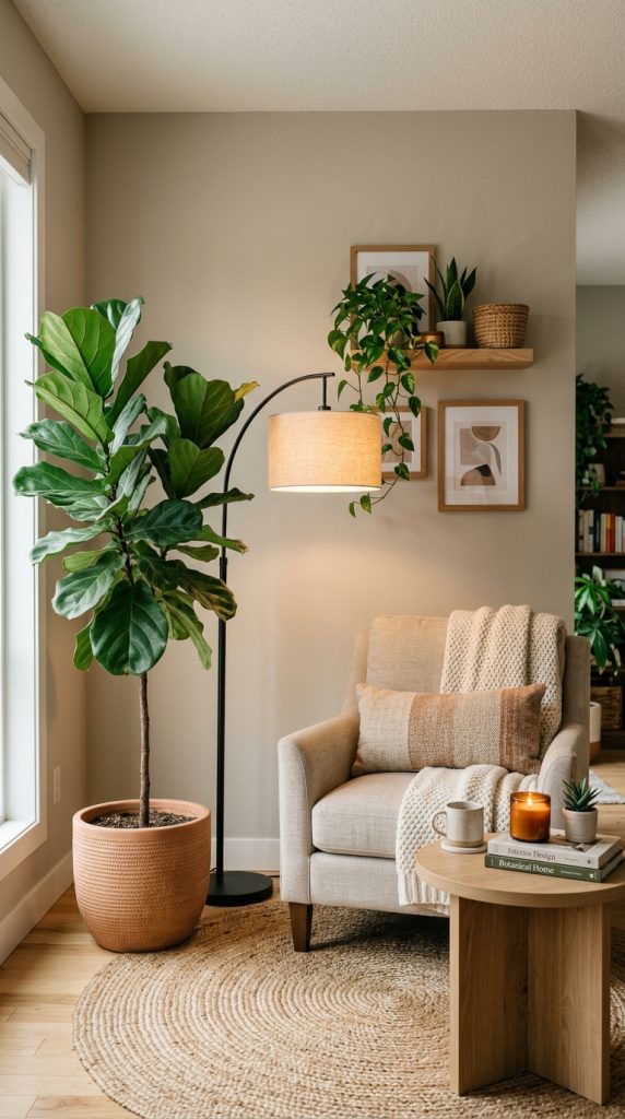 Floor Lamp With Indoor Plant