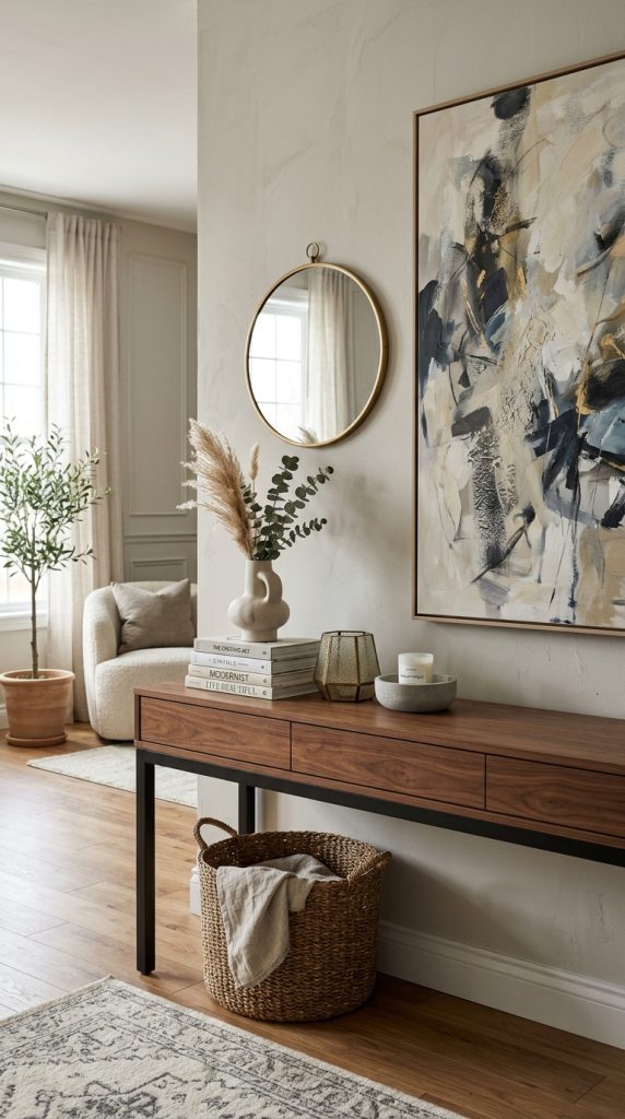 Frame a Console Table With Wall Art
