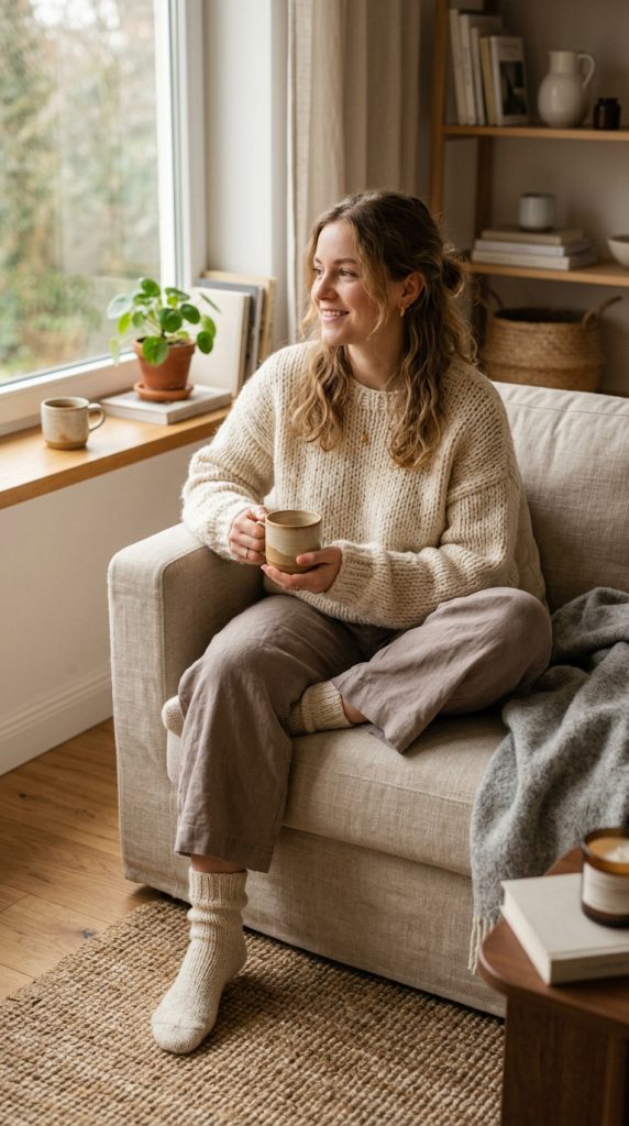 Loose Knit With Relaxed Pants