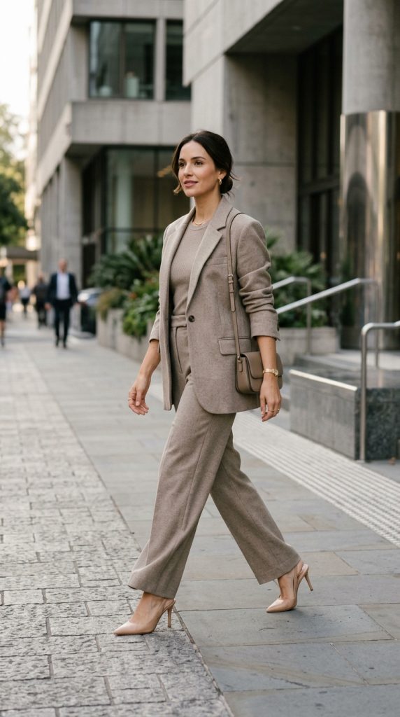 Minimal Heels With Neutral Outfits