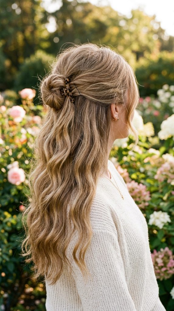 Textured Half-Up Hairstyle