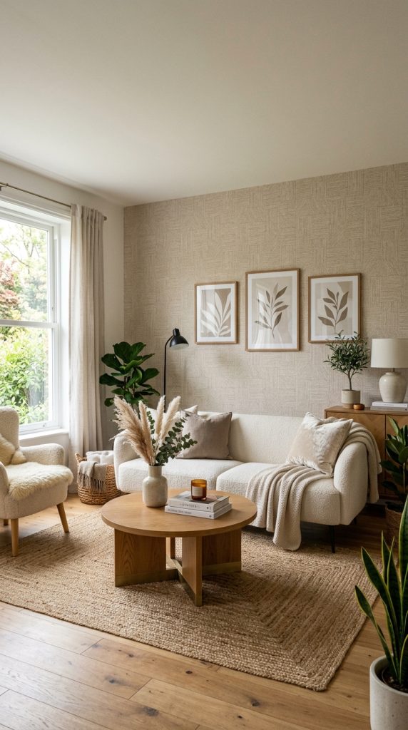 Textured Wallpaper Feature Wall