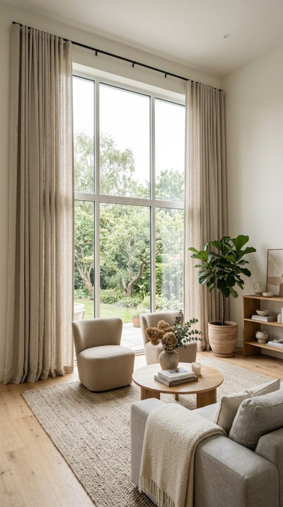 Use Curtains to Frame a Window Scene