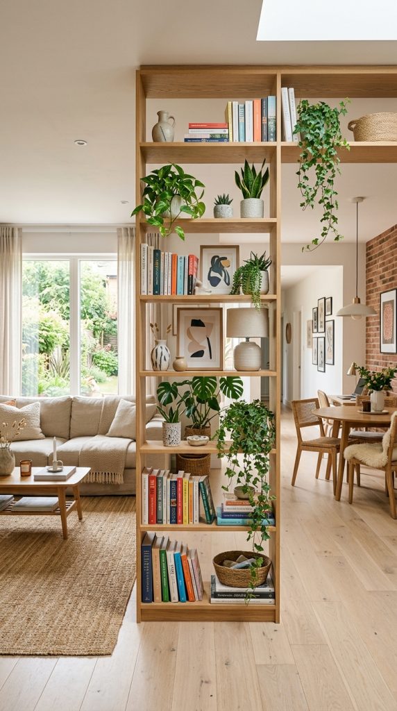 Use Open Shelving as a Divider