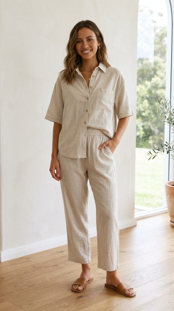 Co-Ord Set in Lightweight Fabric