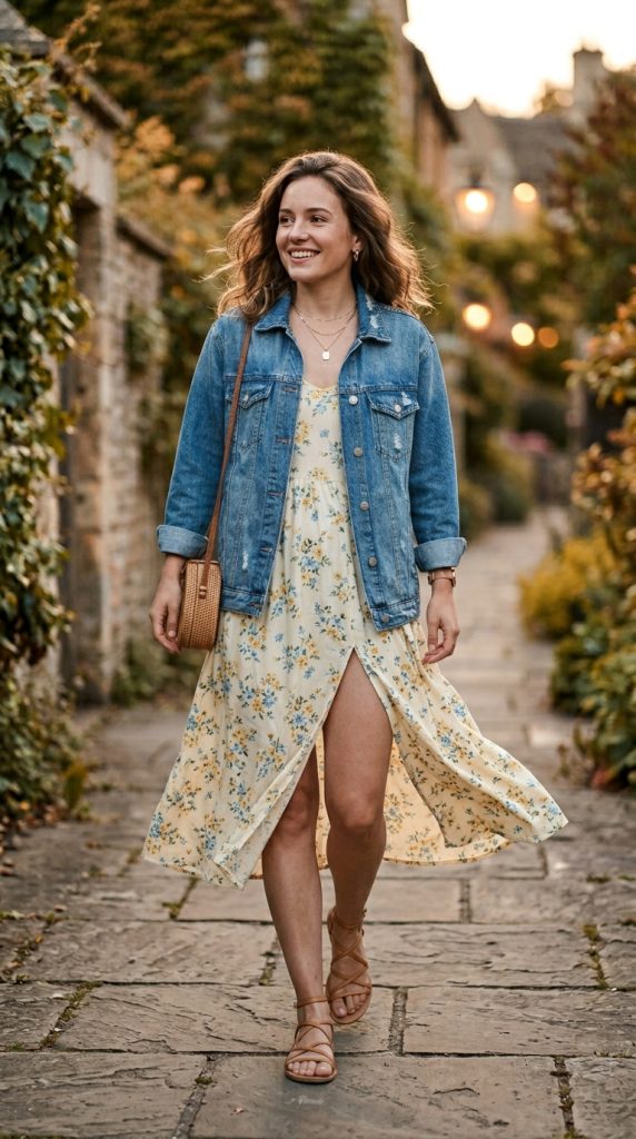 Denim Jacket over a Summer Outfit