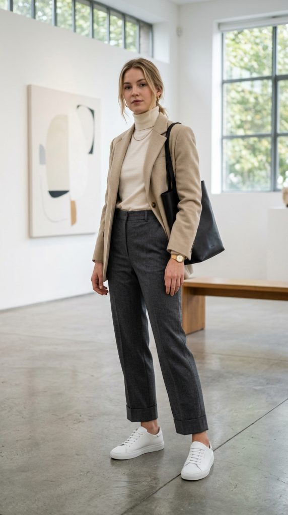 Double-Cuffed Straight Pants