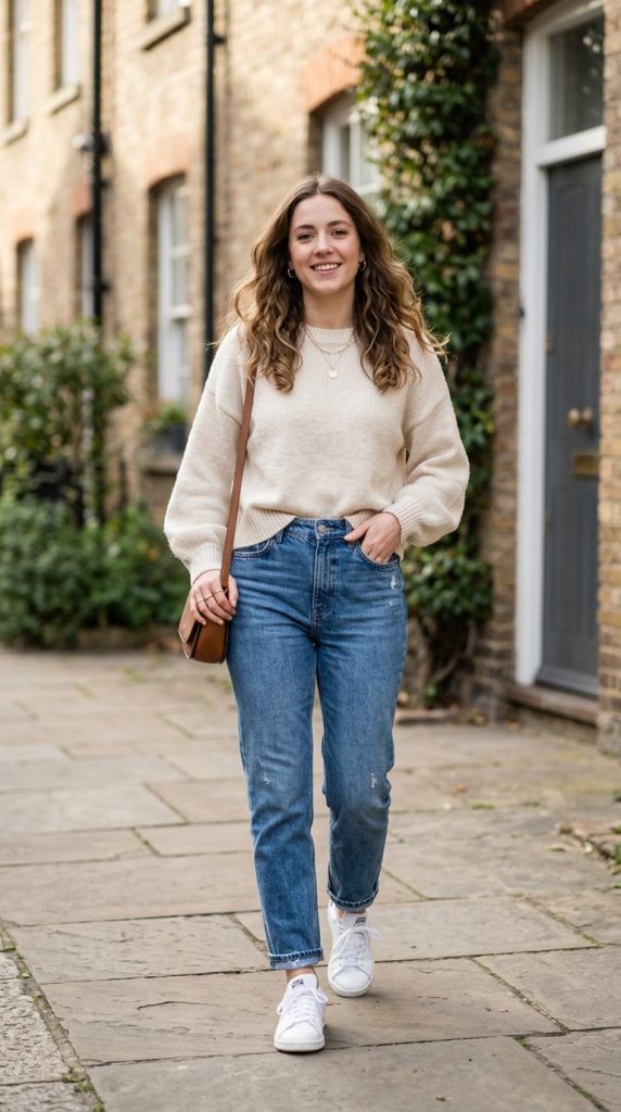 Jeans with Rotating Tops