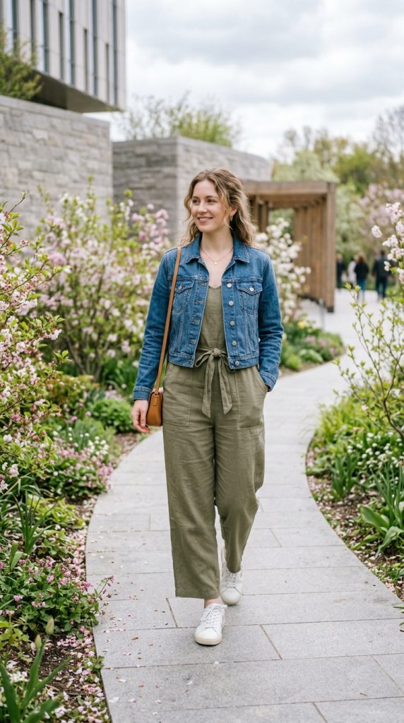 Sleeveless Jumpsuit + Shirt Layer