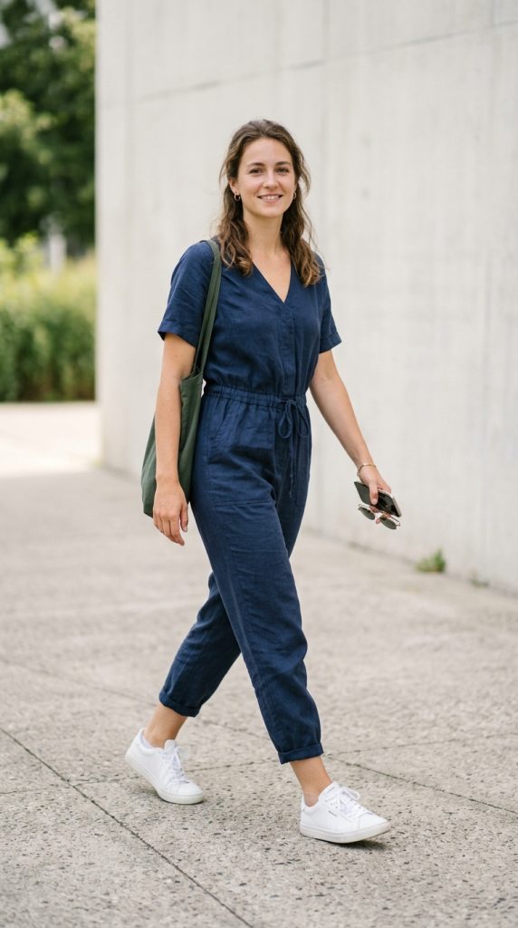 Jumpsuit with Sneakers
