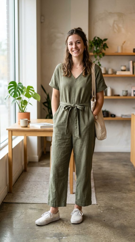 Jumpsuit with Sneakers