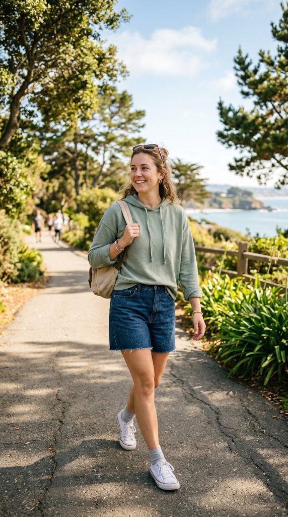 Lightweight Hoodie with Shorts