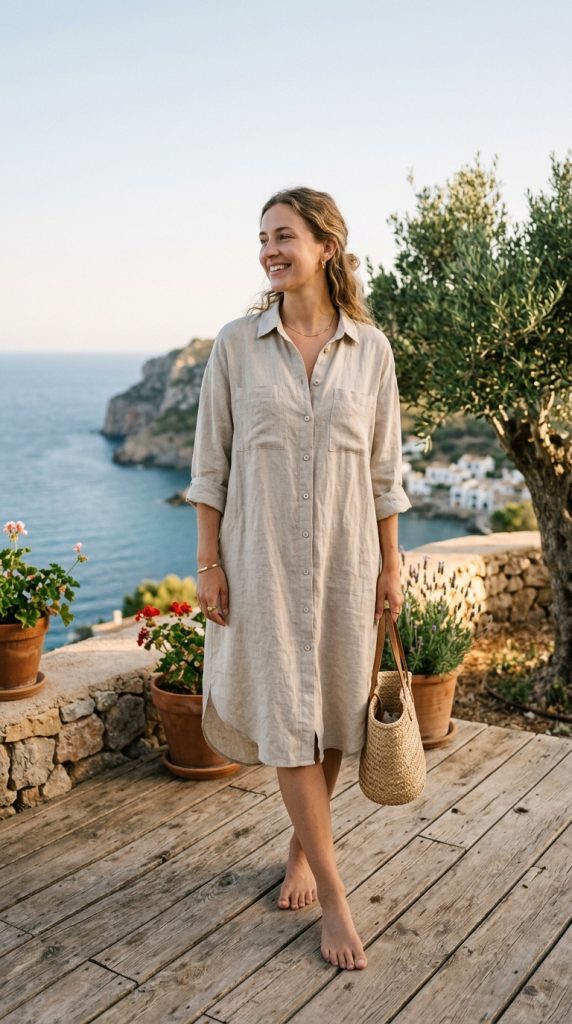  Loose Shirt Dress
