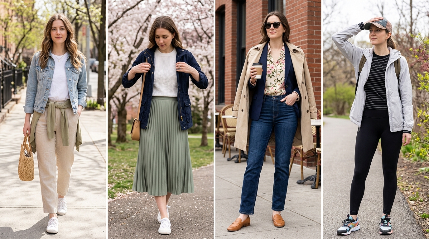 Outfit Ideas for Unpredictable Spring Heat